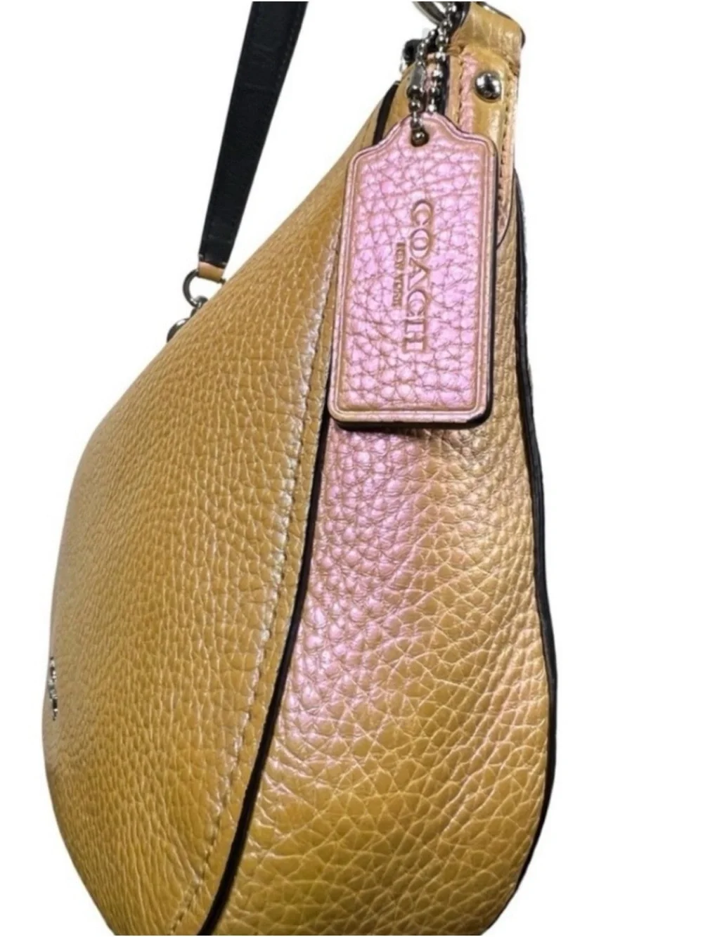 Coach Leather Iredescent Pearlescent Hologram Gold-Pink Chelsea Crossbody Purse - Picture 2 of 16